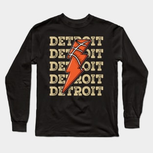 Funny Sports Detroit Proud Name Basketball Classic Long Sleeve T-Shirt